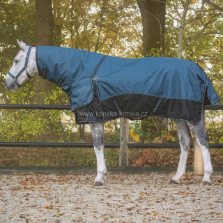 Nepromokavá deka s krkem QHP Mystic blue 150g